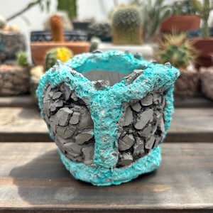 Concrete small  cactus/succulent pot