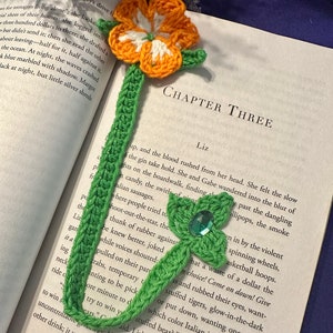 Handmade Crocheted Flower Bookmark