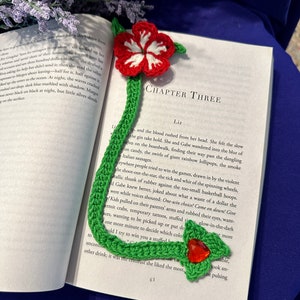 Handmade Crocheted Flower Bookmark