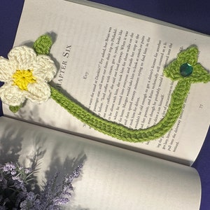 Handmade Crocheted Flower Bookmark