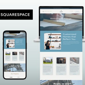 Website Template | Squarespace Website Template | Squarespace 8.1 Template | Webdesign | Bau Website | Home Builder | Professionell