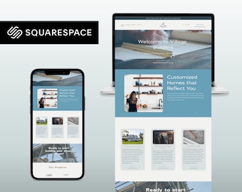 Modelo de site | Modelo de site Squarespace | Modelo Squarespace 7.1 | Web Design | Site de construção | Construtor de casas | Profissional