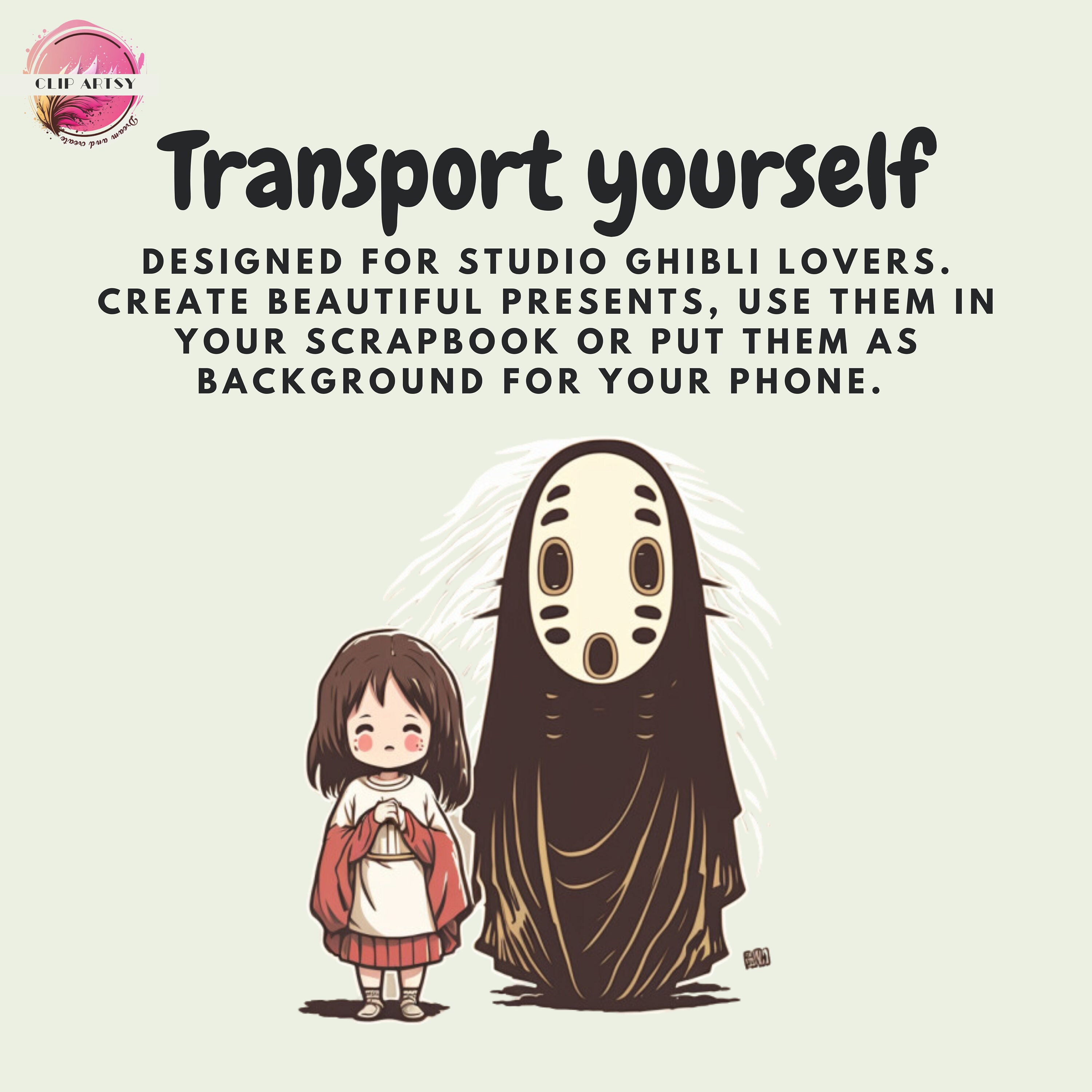 Spirited Away Characters Clipart & Illustrations - Etsy
