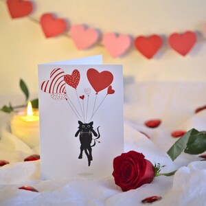 Catpid - Carte de voeux Cupidon-Chat | Love | 100% papier recyclé. Fabriqué au Canada.
