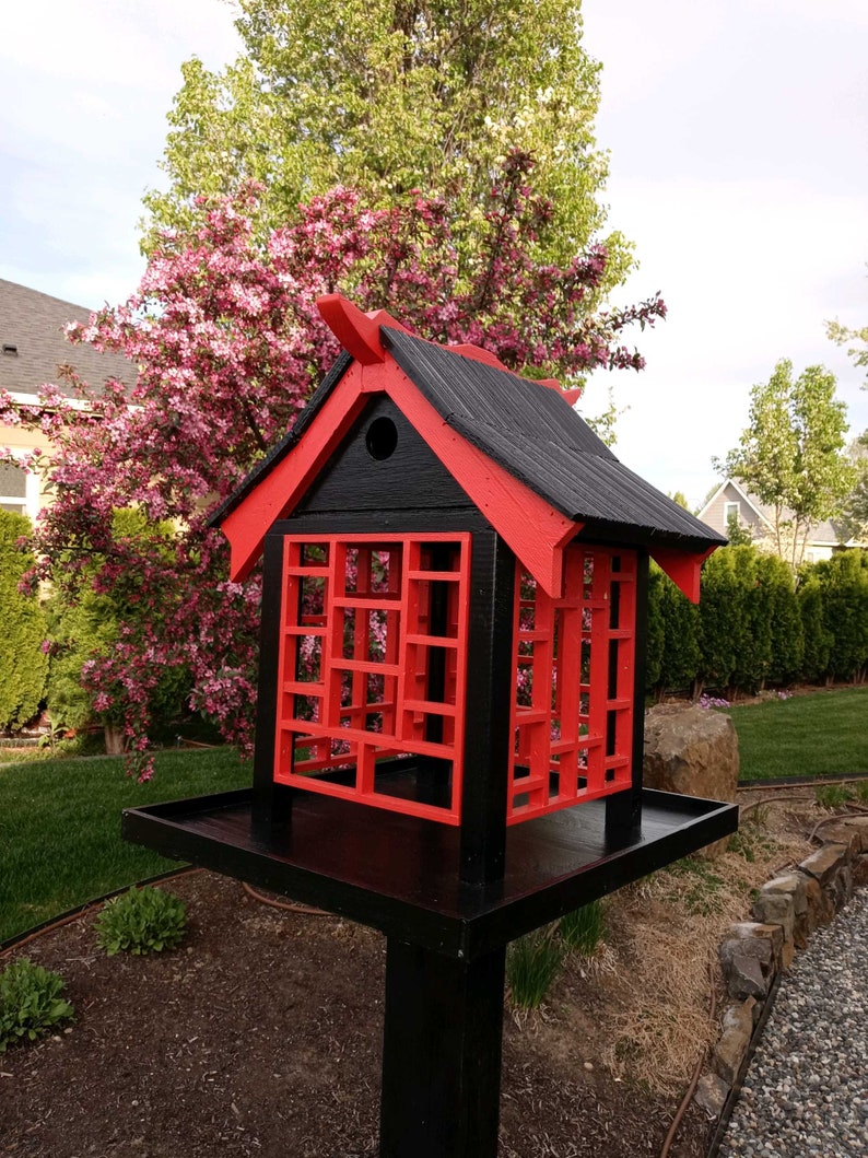 Oriental Bird House / Bird Feeder Etsy