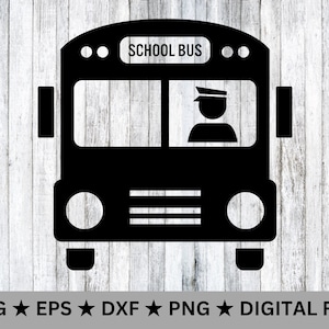 School Bus 2 SVG • Clip Art Cut File Silhouette dxf eps png • Instant Digital Download • Cricut Cut File Silhouette Studio
