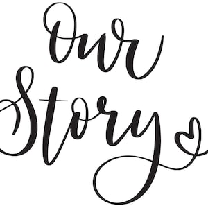 Nasza historia SVG • Plik do wycinania grafiki Clip Art Silhouette • Koszulka z nadrukiem laserowym CNC • Natychmiastowe pobieranie cyfrowe • Plik do wycinania Cricut Silhouette Studio