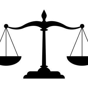 Scale of Justice SVG • Clip Art Cut File Silhouette • CNC Laser Tshirt • Instant Digital Download • Cricut Cut File Silhouette Studio