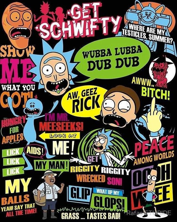 rick and morty fabric 100% Cotton 55 inch width by the half yard