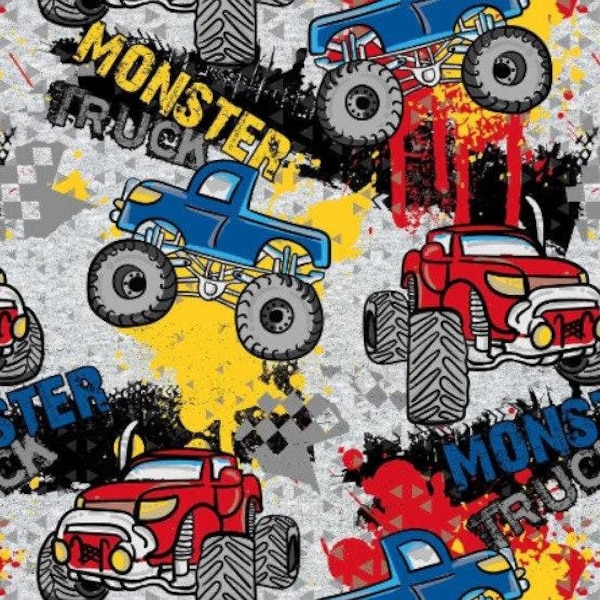 Monster Jam Fabric Etsy