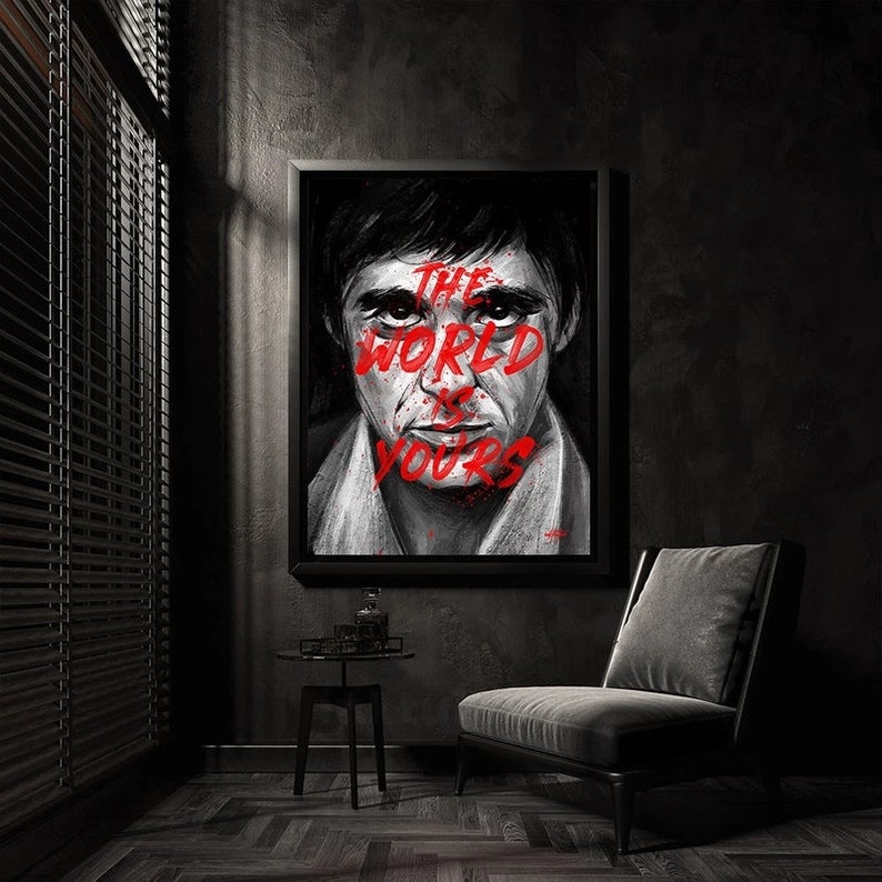 Tony Montana Pablo Escobar El Chapo Printing on Canvas Wall Etsy