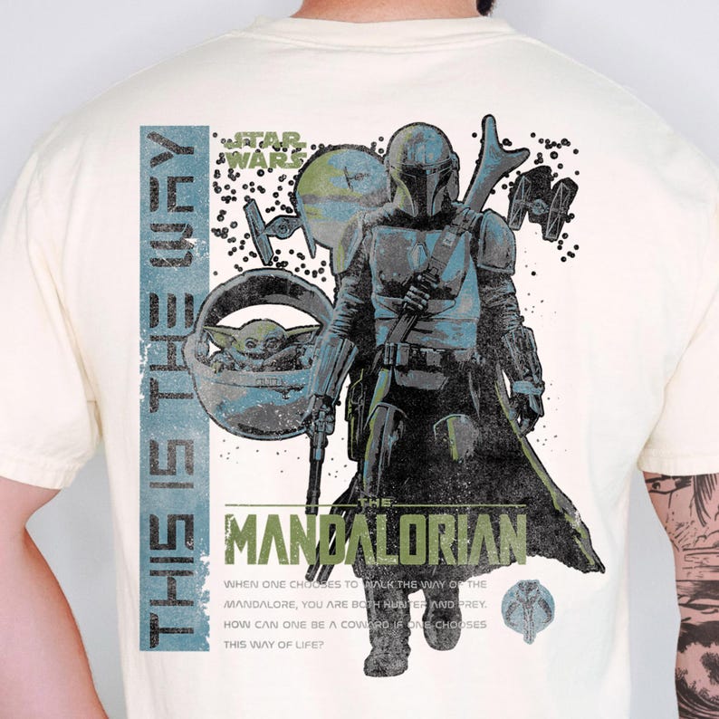 Comfort Colors Dadalorian Shirt Star Wars Dad Gift This Is The Way T-shirt Trendy Grogu Father Day Tee Retro Mandalorian Clothing Men image 2