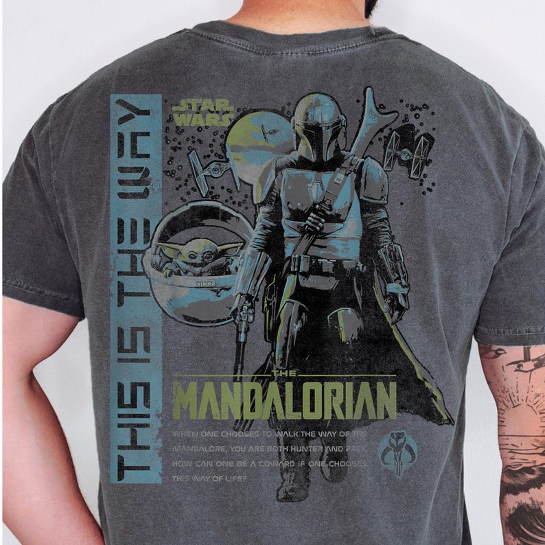 Comfort Colors Dadalorian Shirt Star Wars Dad Gift This Is The Way T-shirt Trendy Grogu Father Day Tee Retro Mandalorian Clothing Men image 6