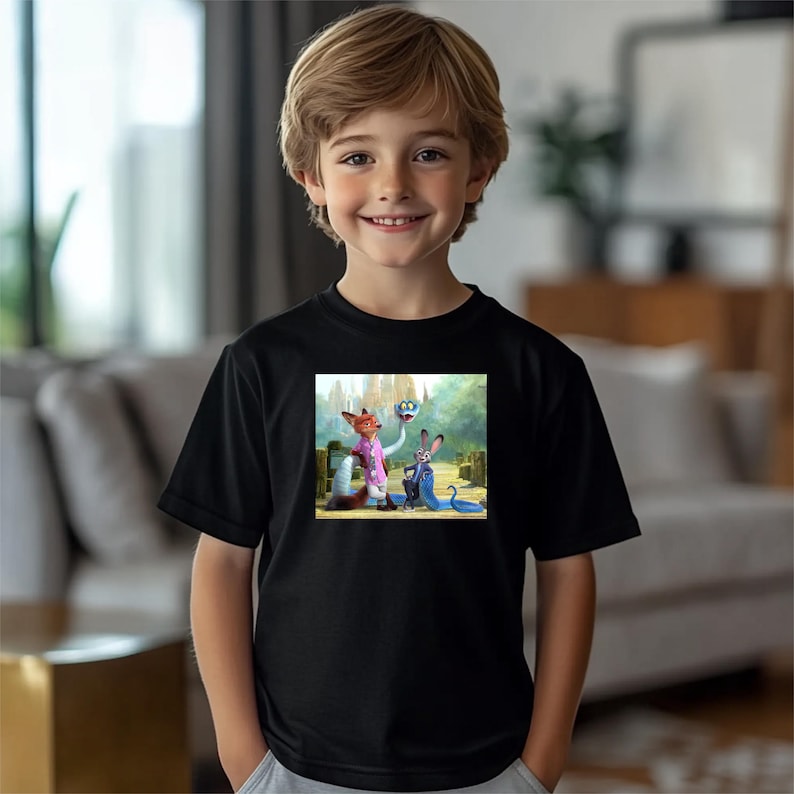 Disney Zootopia 2 Kids Shirt, Zootopia Characters T-Shirt, Zootopia Youth Tee, Zootropolis 2 Shirt, Zootopia Family Tee, Gary De'Snake Shirt zdjęcie 1