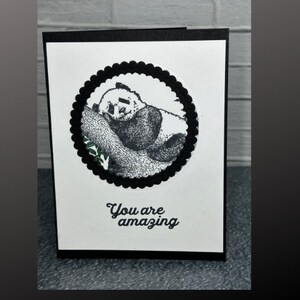 Adorable carte de sieste panda - « You Are Amazing » - design animal mignon - voeux fait main