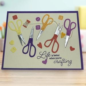 Carte de voeux pour amateurs d'artisanat - La vie est meilleure lorsque vous créez