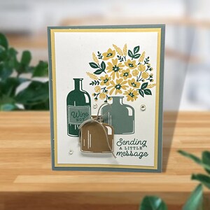 Carte de voeux florale botanique. Envoyez une carte pour montrer que vous vous souciez de vous. Videz l'intérieur pour créer votre propre message personnalisé