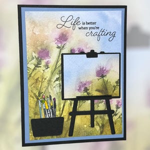 Carte aquarelle fleurs sauvages pour artisans - La vie est meilleure lorsque vous créez