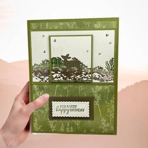 Masculine Birthday Card, Outdoor Scene, Birthday Card for Dad