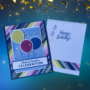 Carte d'anniversaire amusante faite main pour tous les âges. Cartes pour enfants ou adultes avec un design ballon