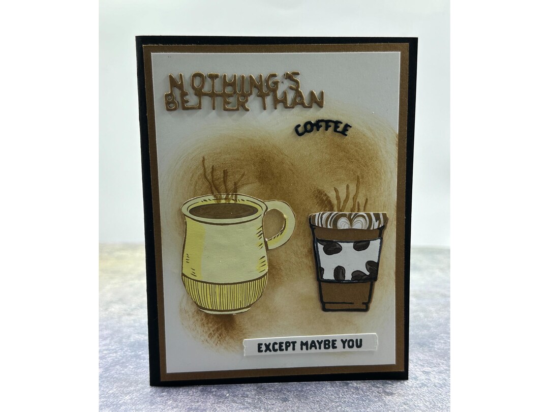Coffee Message Card Coffee-themed Greeting Card With Fun Sentiment – Perfect for Coffee ...