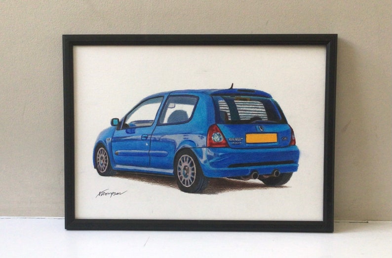 Custom-made car illustration from a photo, Personalised car drawing, Car portrait, Perfect birthday gift for car enthusiast, gifts for dad. image 5