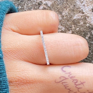 Minimalist Sterling Silver Ring Stacking Ring Flat Bar Ring Thin Silver Ring Horizontal Bar Ring Dainty Silver Ring Geometric Ring Gift Her