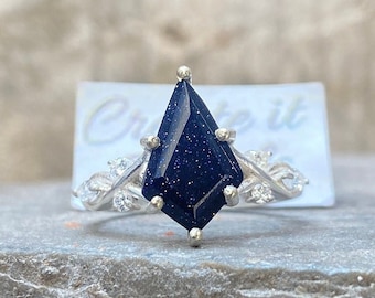 Promise Ring for her Galaxy Sandstone Engagement Ring Nebula Ring Sterling Silver Ring Promise Ring Anniversary Gift Outer Space Ring Gift