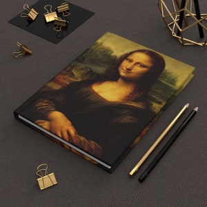 Mona Lisa Hardcover Journal Matte | Leonardo da Vinci | Mona Lisa Minimalist Journal | da Vinci Print Journal