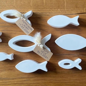 Table decoration communion / guest gift / scatter decoration / confirmation / baptism / decoration / fish / decoration set / Keraflott / decorative fish