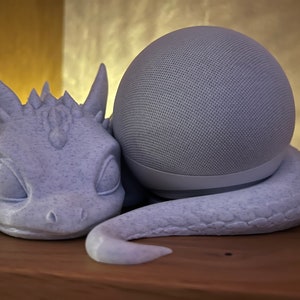 Lying Baby Dragon for Alexa Echo Dot Alexas / HomePod mini or Toniebox Marmor