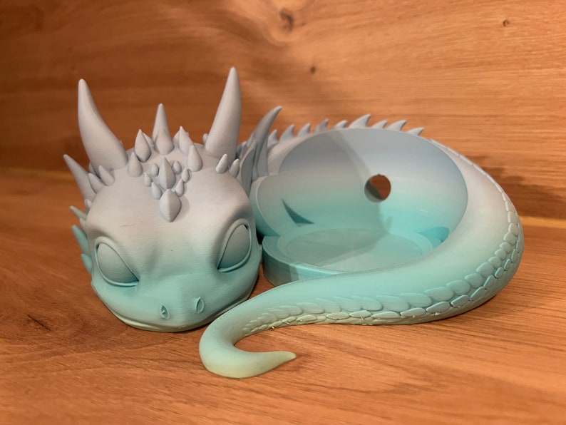 Lying Baby Dragon for Alexa Echo Dot Alexas / HomePod mini or Toniebox Rainbow 2