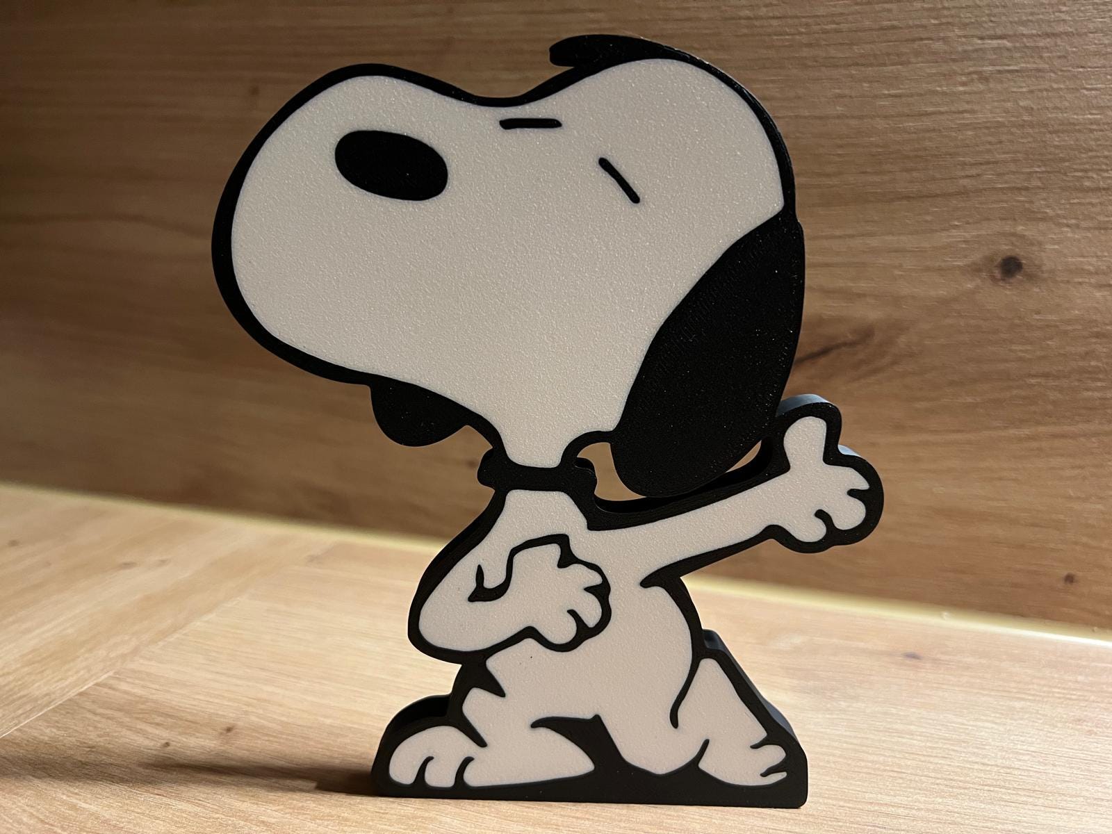 Line Art Peanuts Snoopy Kneeling 3D Print Gift Idea for Snoopy