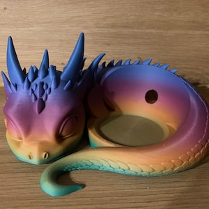 Lying Baby Dragon for Alexa Echo Dot Alexas / HomePod mini or Toniebox Rainbow 1