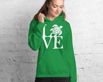 Love Sea Turtle Beach Unisex Hoodie