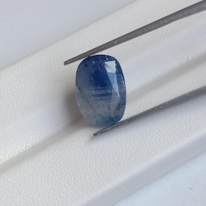 6.40 Cts Natural Cornflower Blue Sapphire Gemstone, Burma Milky Blue Sapphire Gemstone, Untreated Loose Sapphire Stone, Silver Jewelry Ring