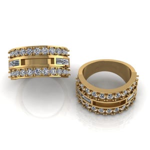 Anillo King's Ring para hombre en oro vermeil con tela de Elvis Presley y carta de autenticidad.