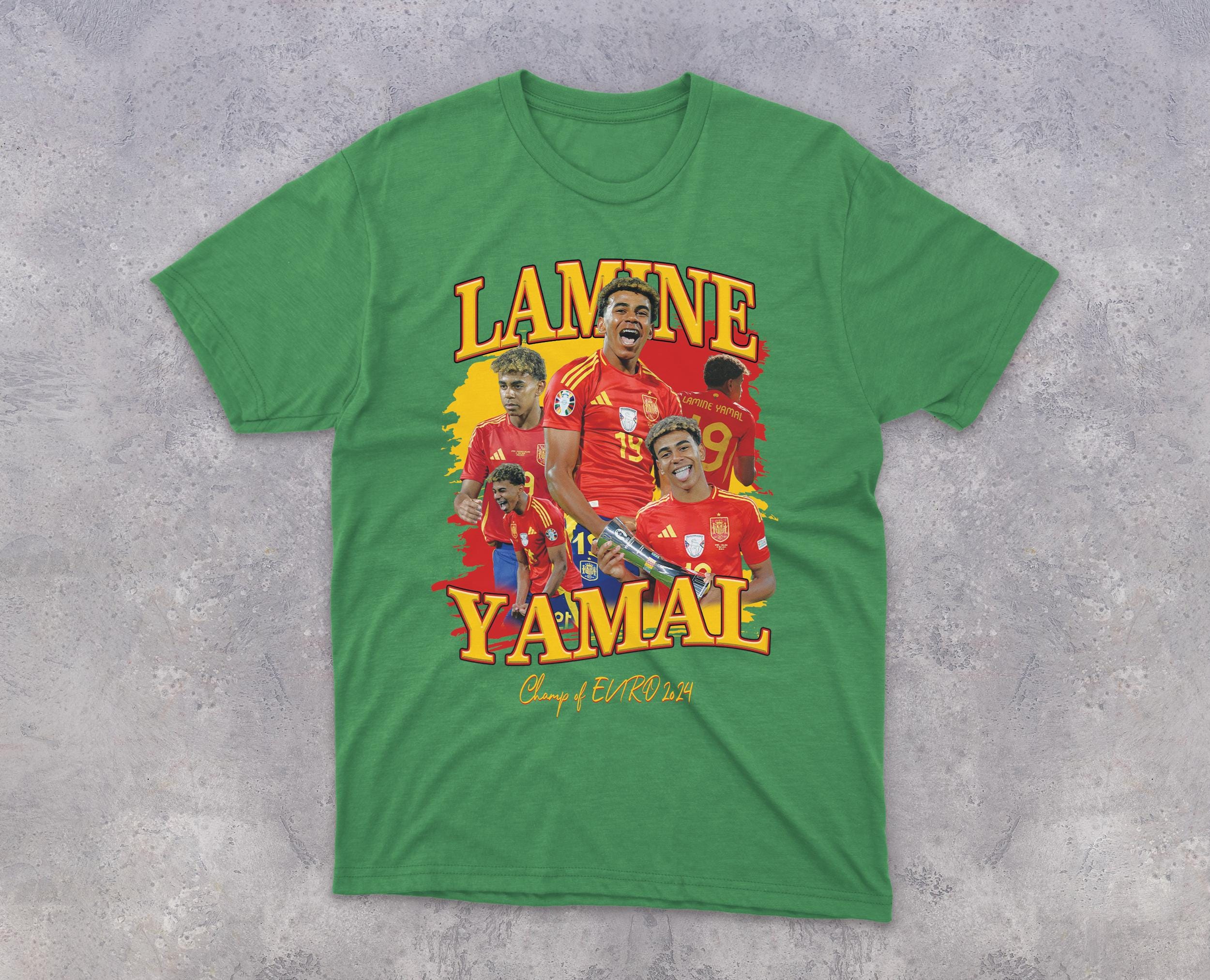 Lamine Yamal Tshirt Vintage Bootleg Lamine Yamal Shirt Euro 2024 Merch