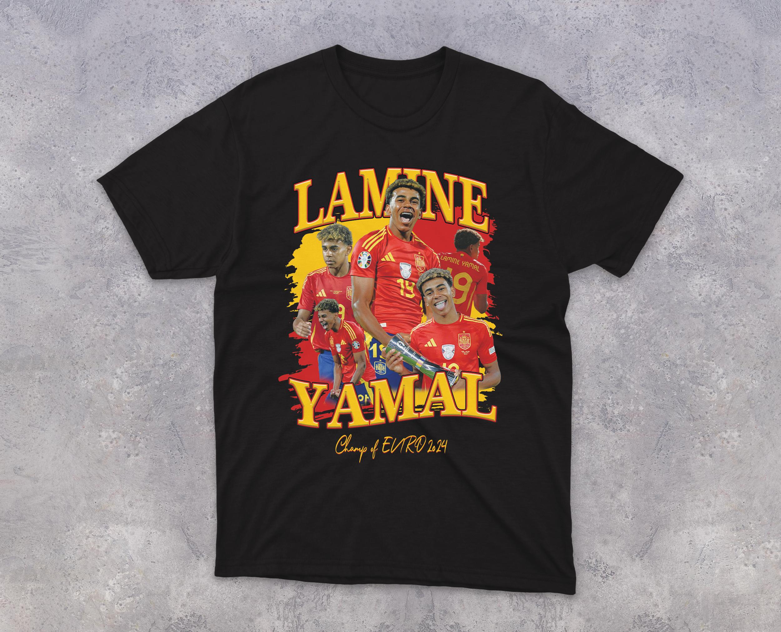 Lamine Yamal Tshirt Vintage Bootleg Lamine Yamal Shirt Euro 2024 Merch