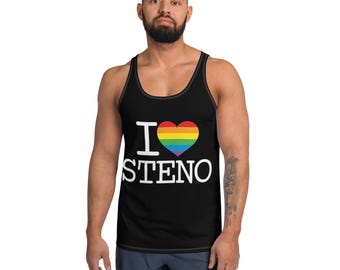 Canotta unisex I Love Steno PRIDE