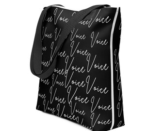 Borsa tote Voice (nero/bianco/rosso)