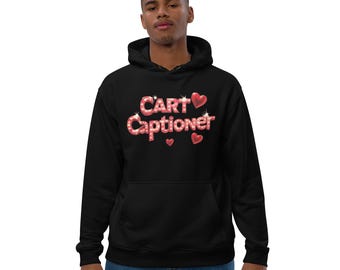 Felpa con cappuccio ecologica CART Captioner Love Premium