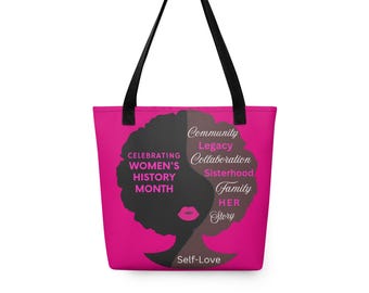 Borsa tote "Mese della storia delle donne" (ROSA SHOCK)