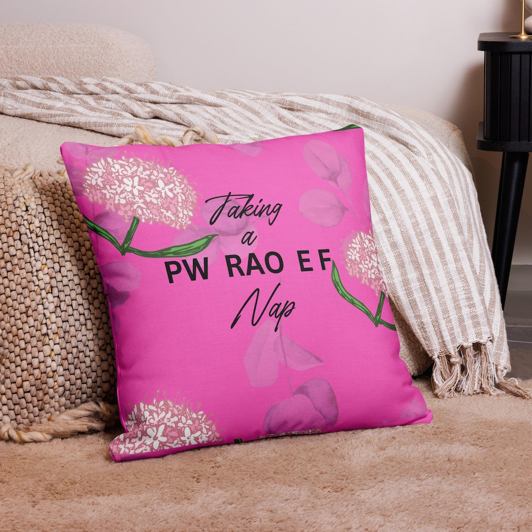 Pink Naps Pink 'taking a Nap' Premium Pillow, Decorative Accent Pillow - Etsy