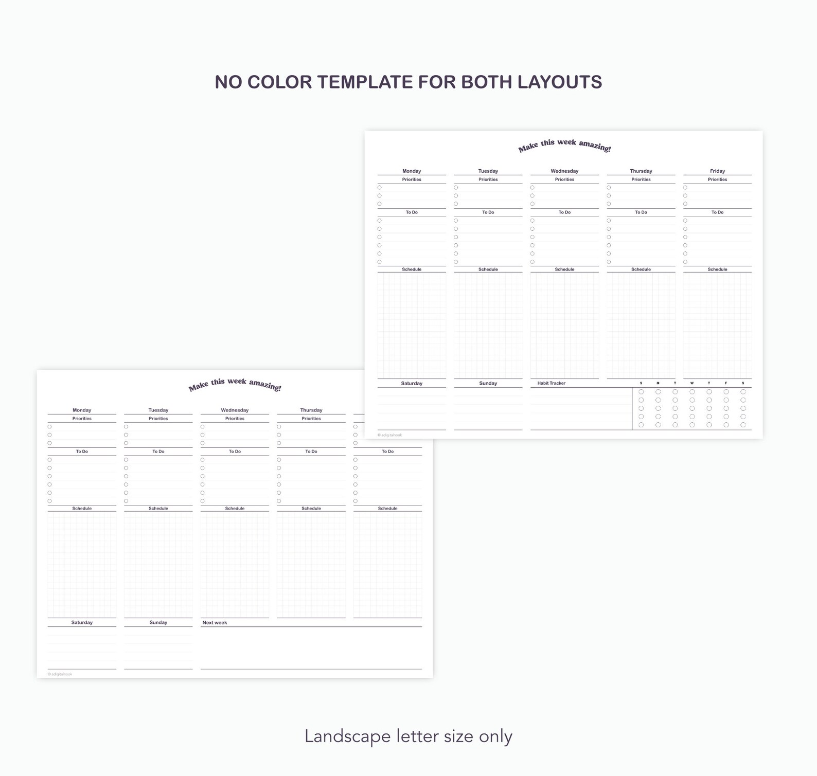 Confetti Weekly Planner Printable: Undated Schedule Template (digital ...