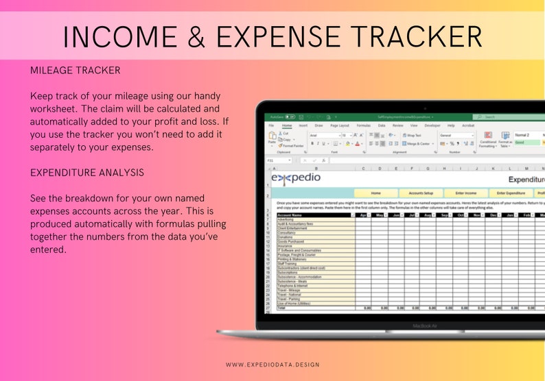 and Expense Tracker Helps With UK Selfemployed Tax Return Excel