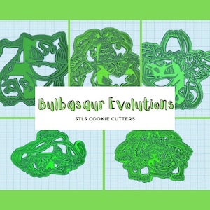 Bulbasaur Evolutions Cookie Cutters STLs
