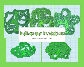 Bulbasaur Evolutions Cookie Cutters STLs