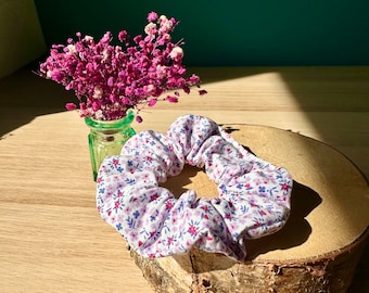 Chouchou/Scrunchie petites fleurs en coton