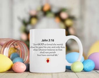 Christian Easter Mug for Coffee and Tea - Religious Gift for Catholic Faith - Inspirational Cup for Daily Use